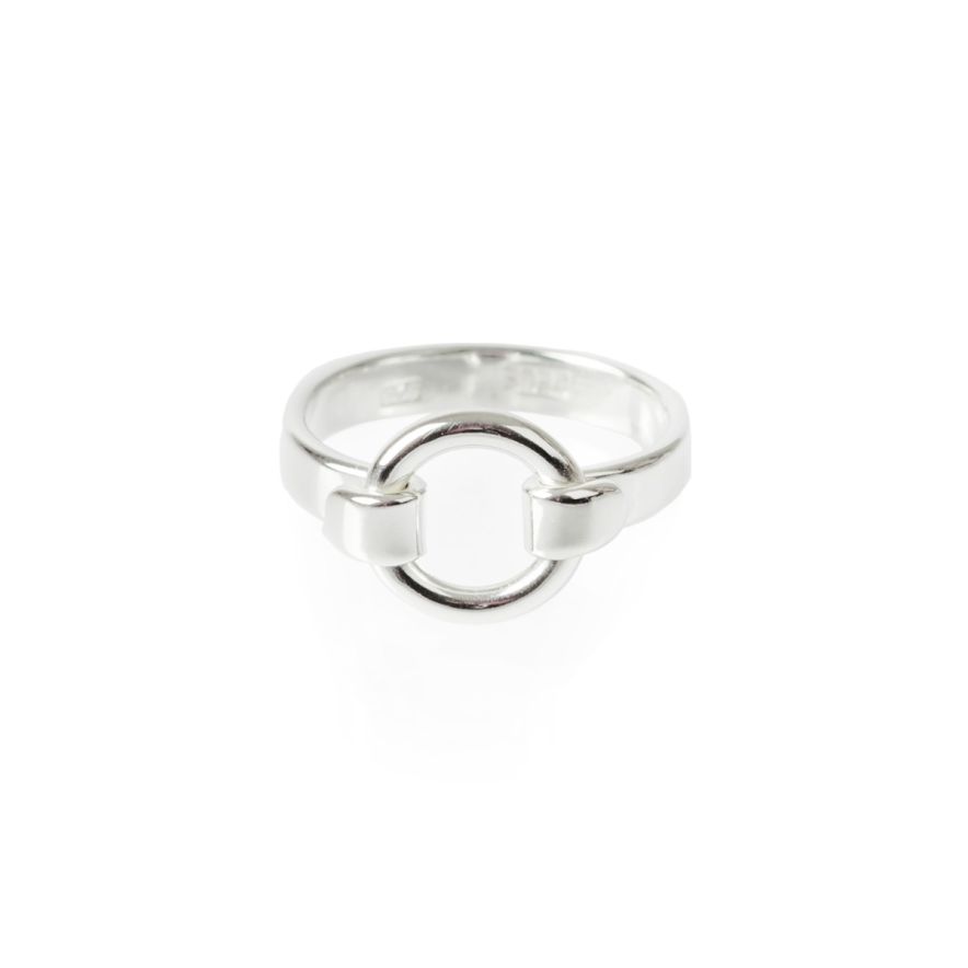 Ring silver med ring 19 mm