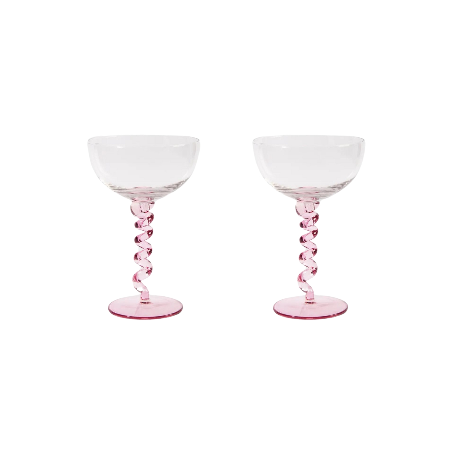 &Klevering Champagnecoupe Spiral 2 st Rosa