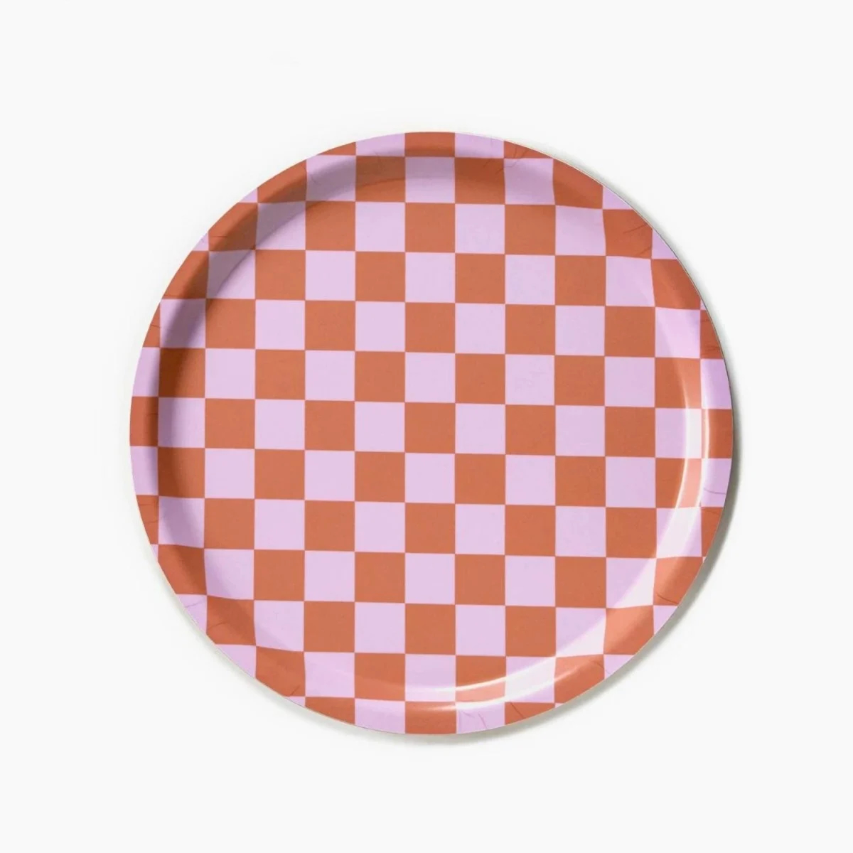 Blu kat Bricka Checker Orange/rosa