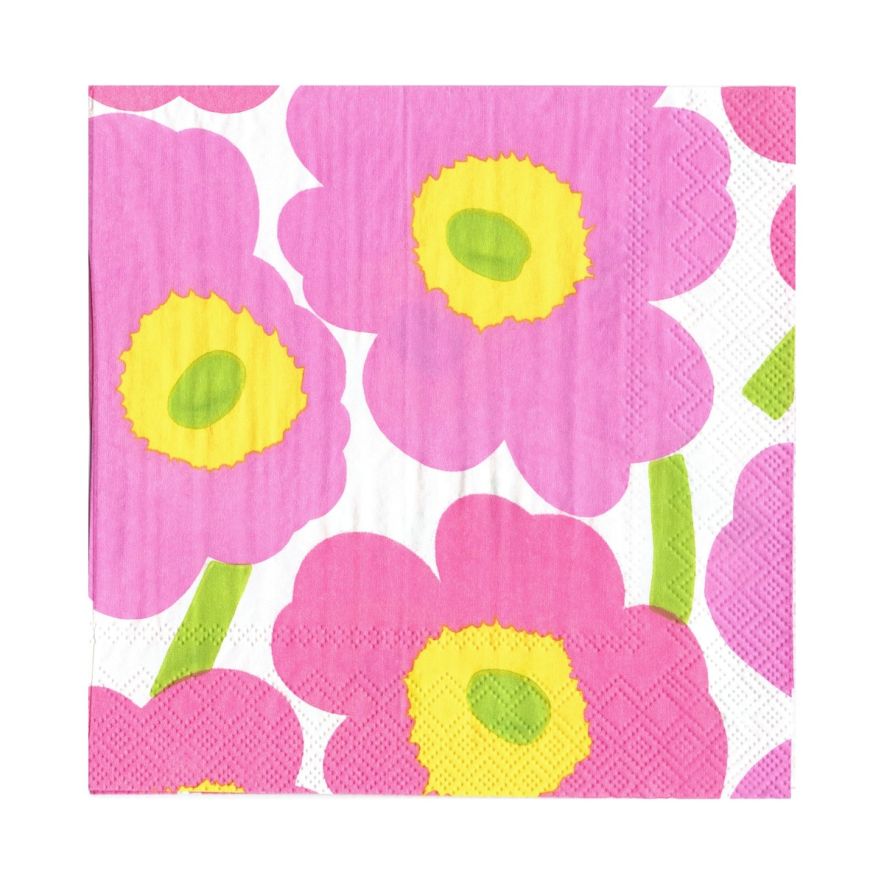 Marimekko Servett Unikko 33 cm ljusrosa