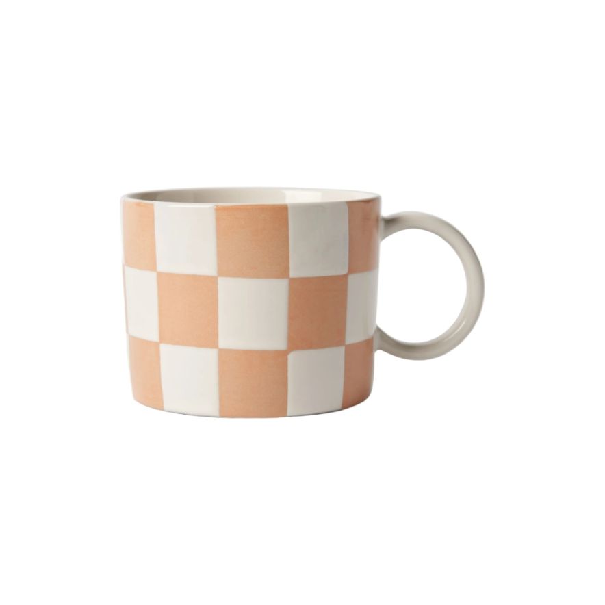 ÅHLÉNS HOME Mugg Ada checker Orange