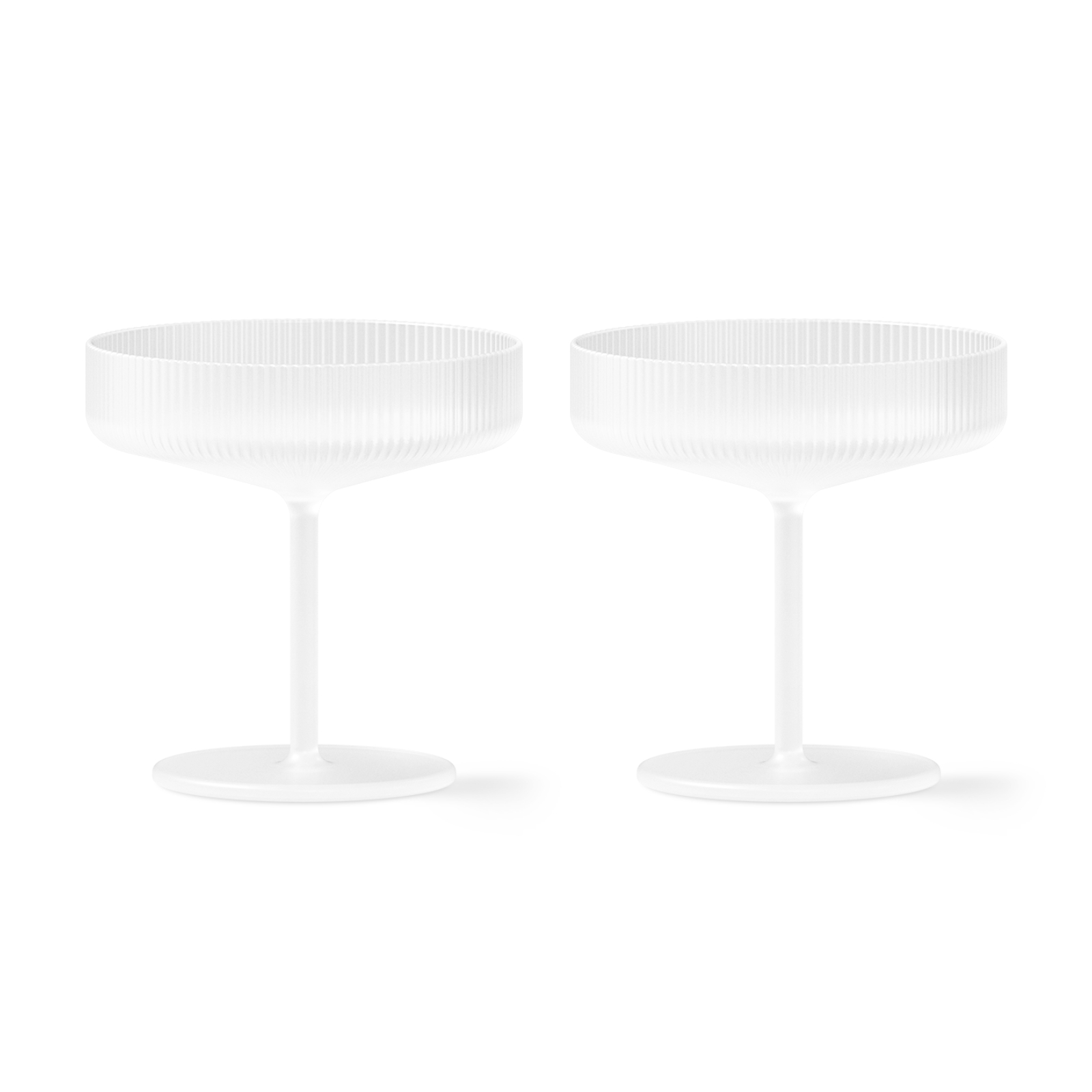 Ferm Living Champagneglas Ripple 2-P Frostad