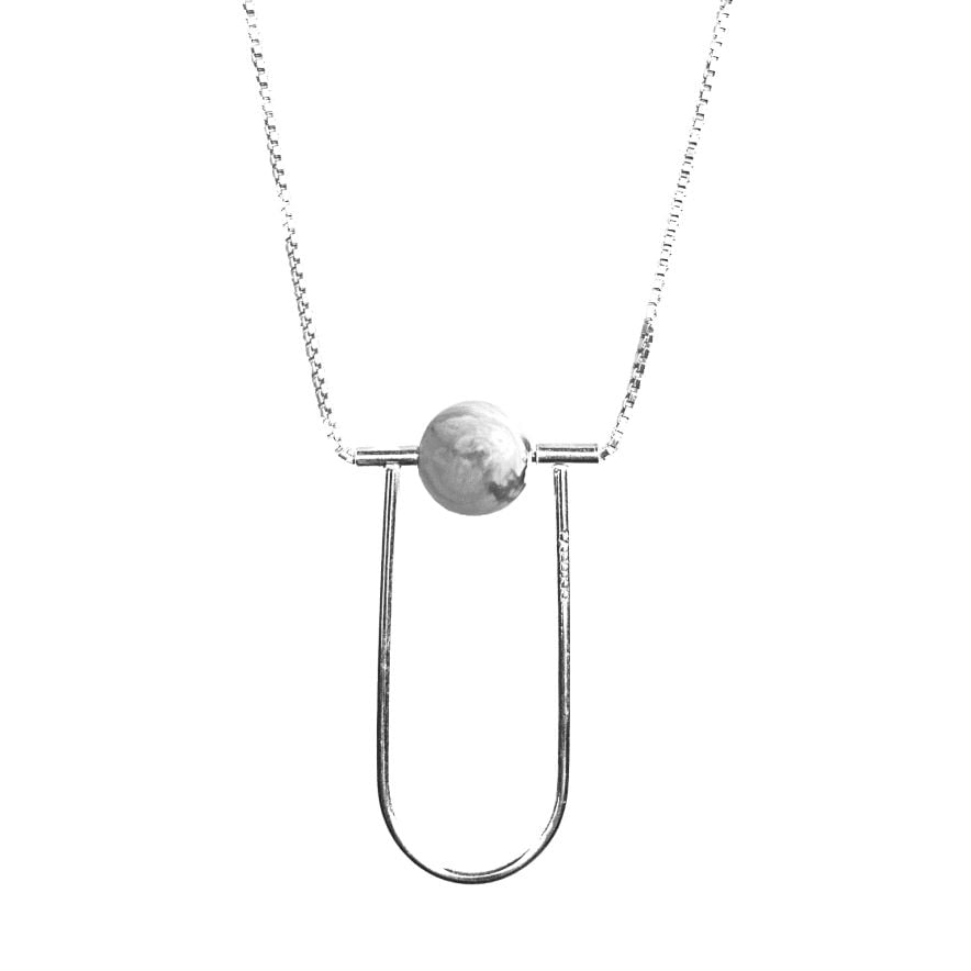 Talvikki Halsband Neutra Howlite silver