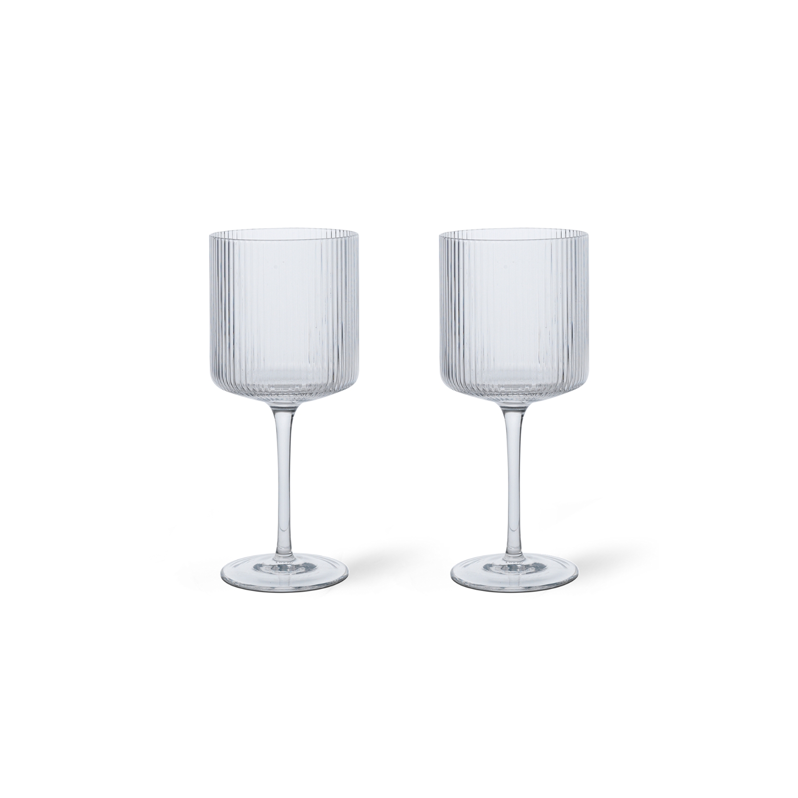 Ferm Living Rödvinsglas Ripple 2-pack Klar