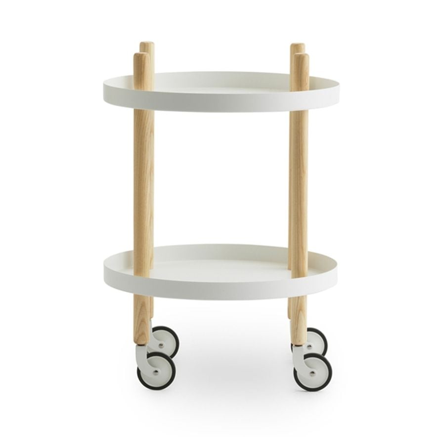 Normann Copenhagen Serveringsvagn Block rund vit