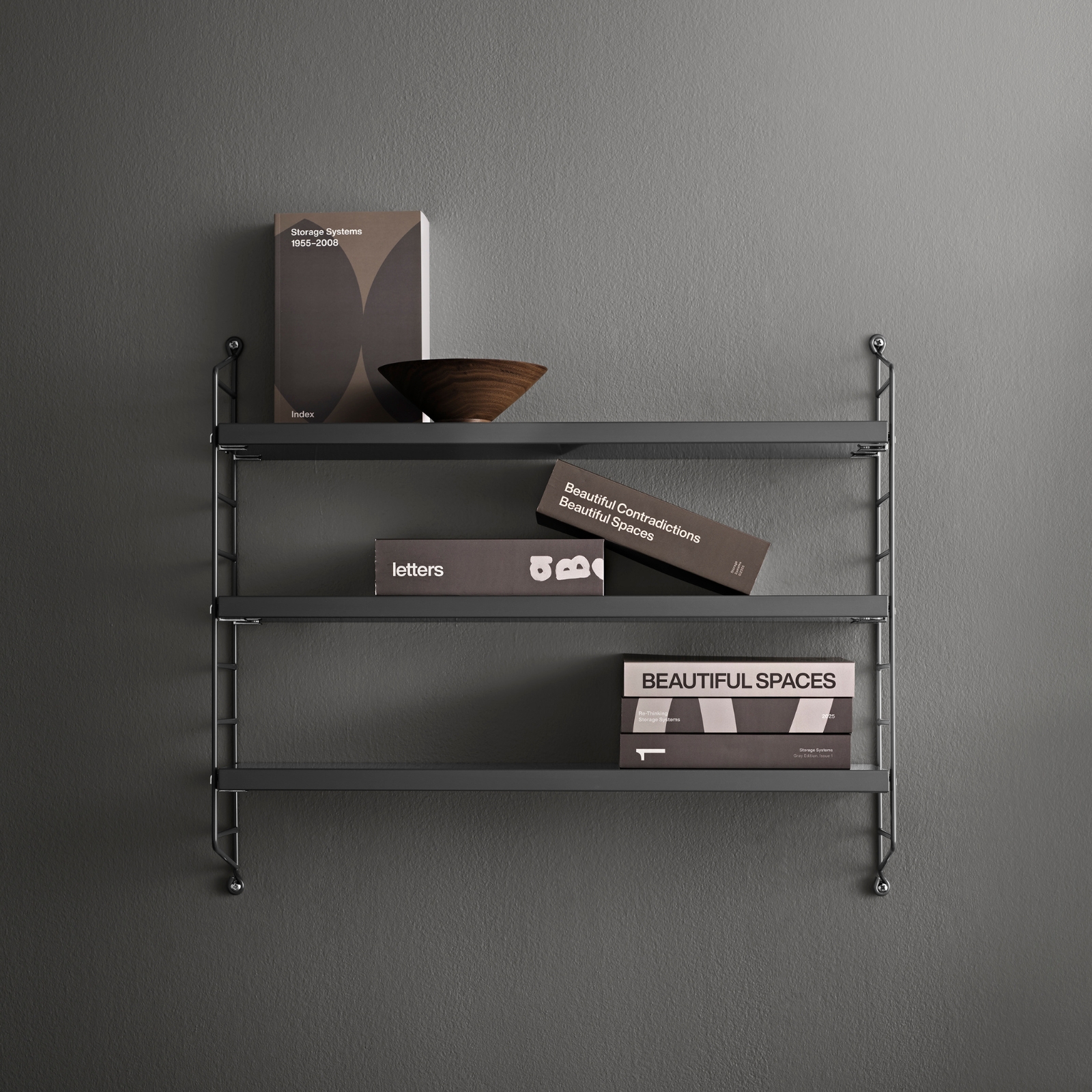 Hylla Pocket String Mörkgrå, String Furniture | Handla String ...