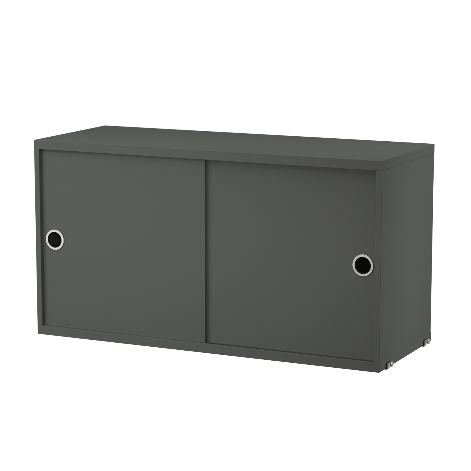 Skåp m skjutdörrar 78x30x42 Mörkgrå