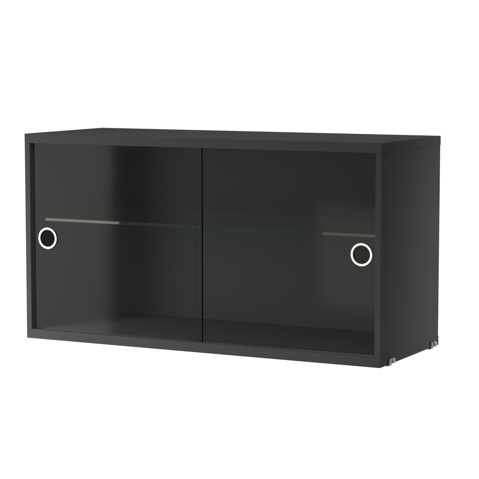 Vitrinskåp 78x30x42 Mörkgrå