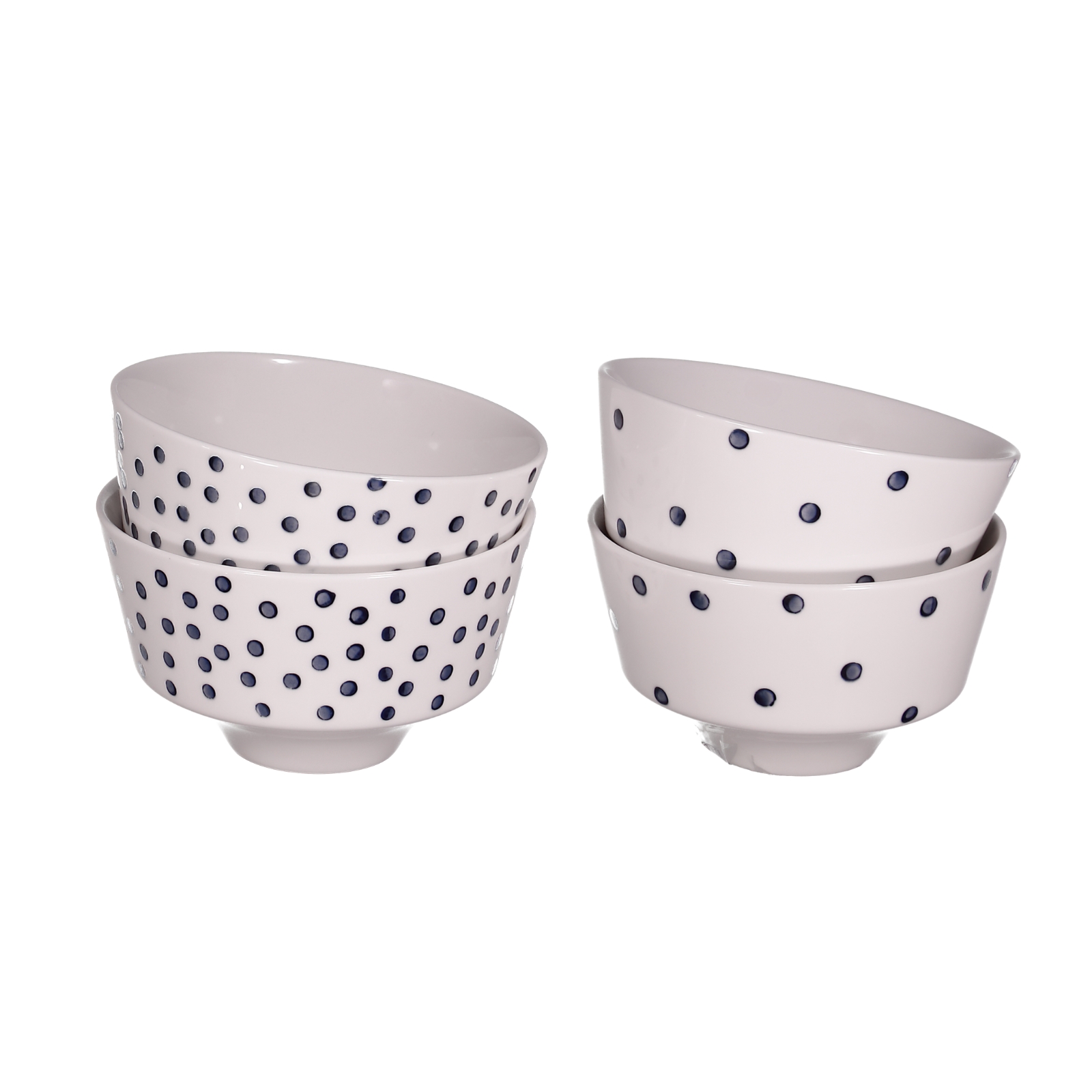 Skål Dots & Dots 4-p vit/blå