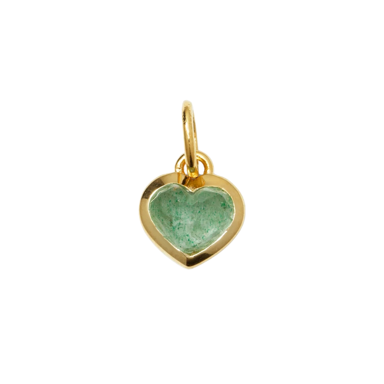 Berlock beloved heart Guld Grön