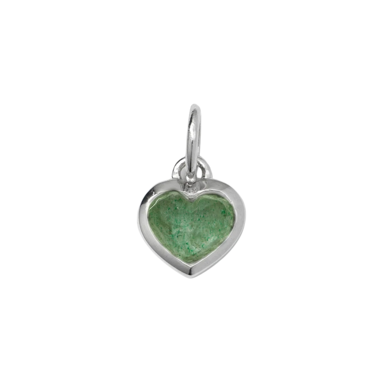Berlock beloved heart Silver Grön