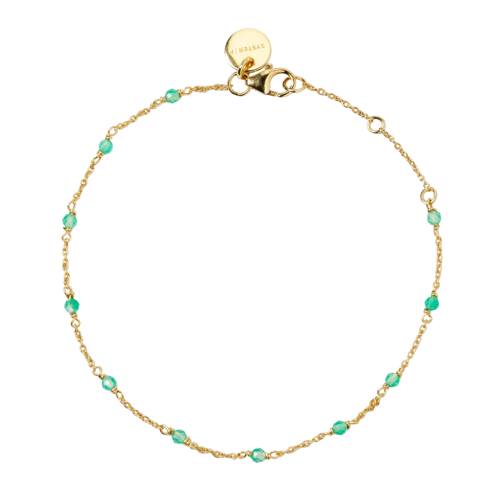 Armband Santa Monica Grön Guld