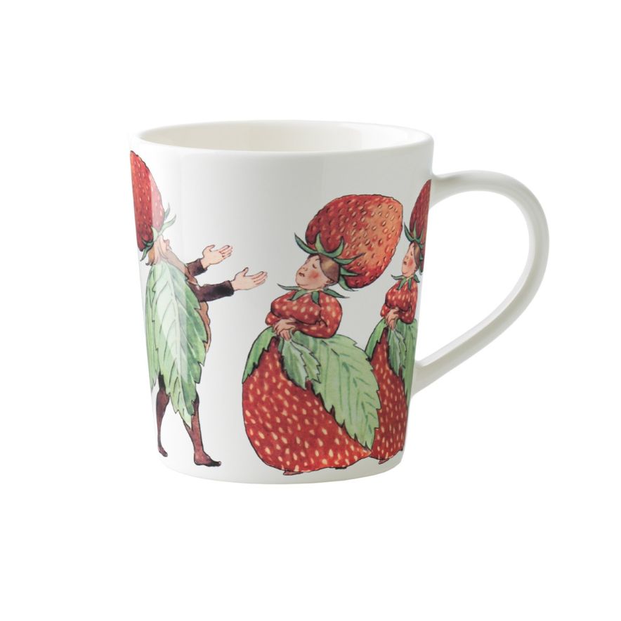 Mugg m öra Elsa Beskow Jordgubbsfam 40 cl