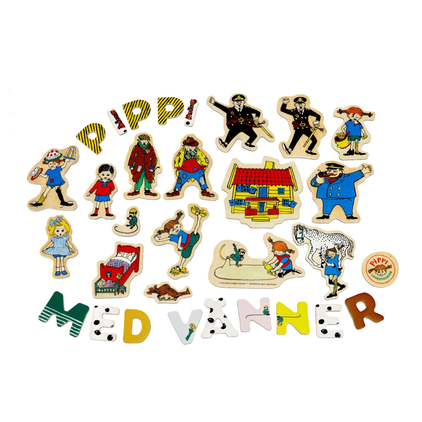 Magnetbokstäver + Figurer Pippi