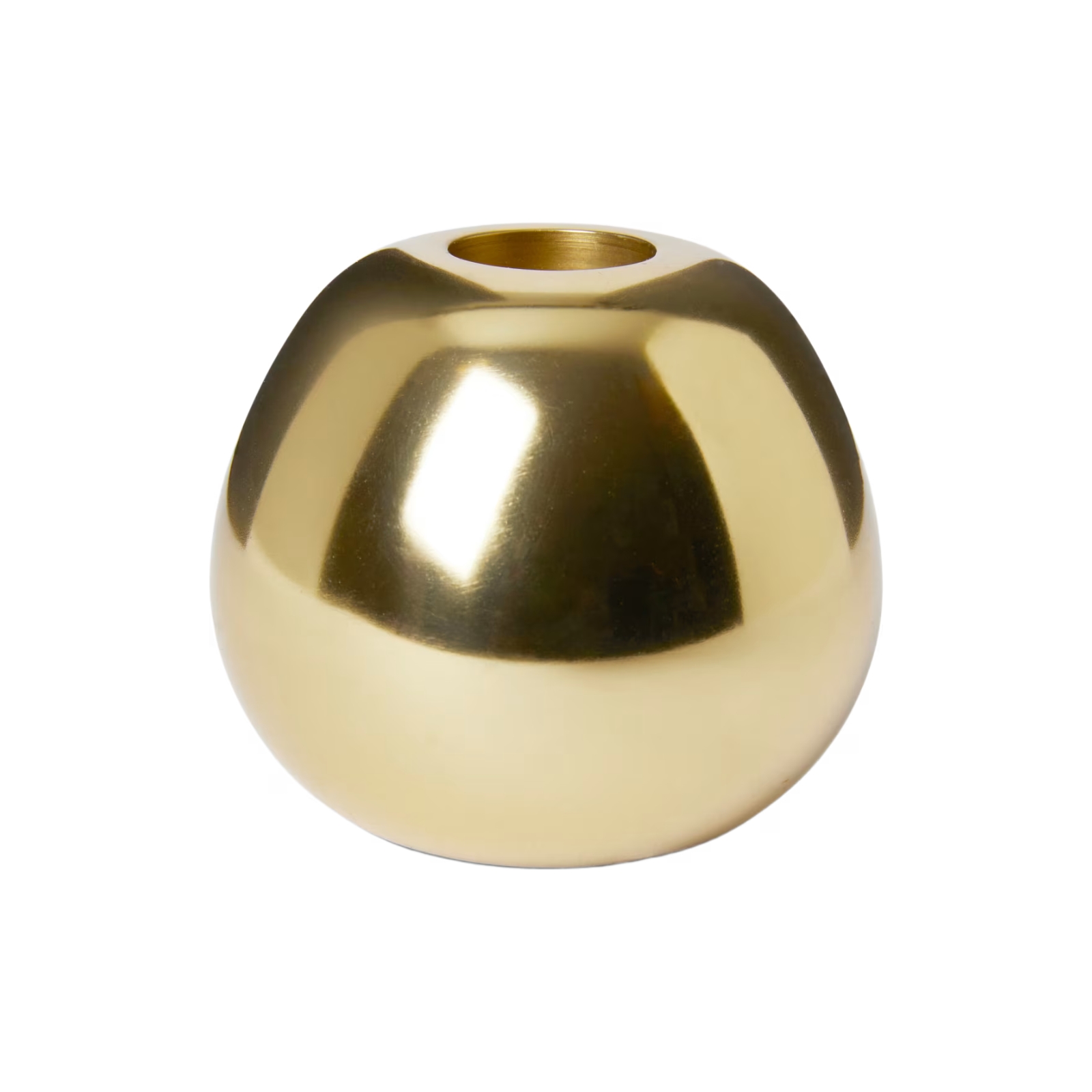 Ljusstake Rund Guld