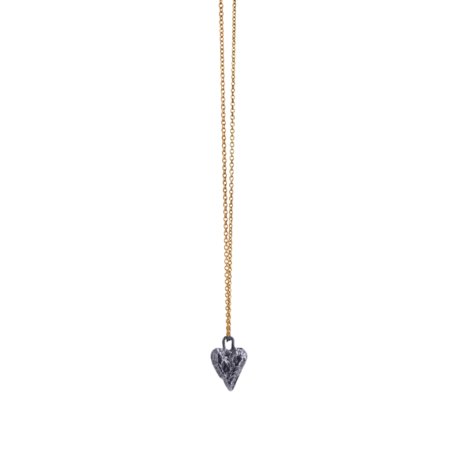 Halsband Hjärta guld/svart