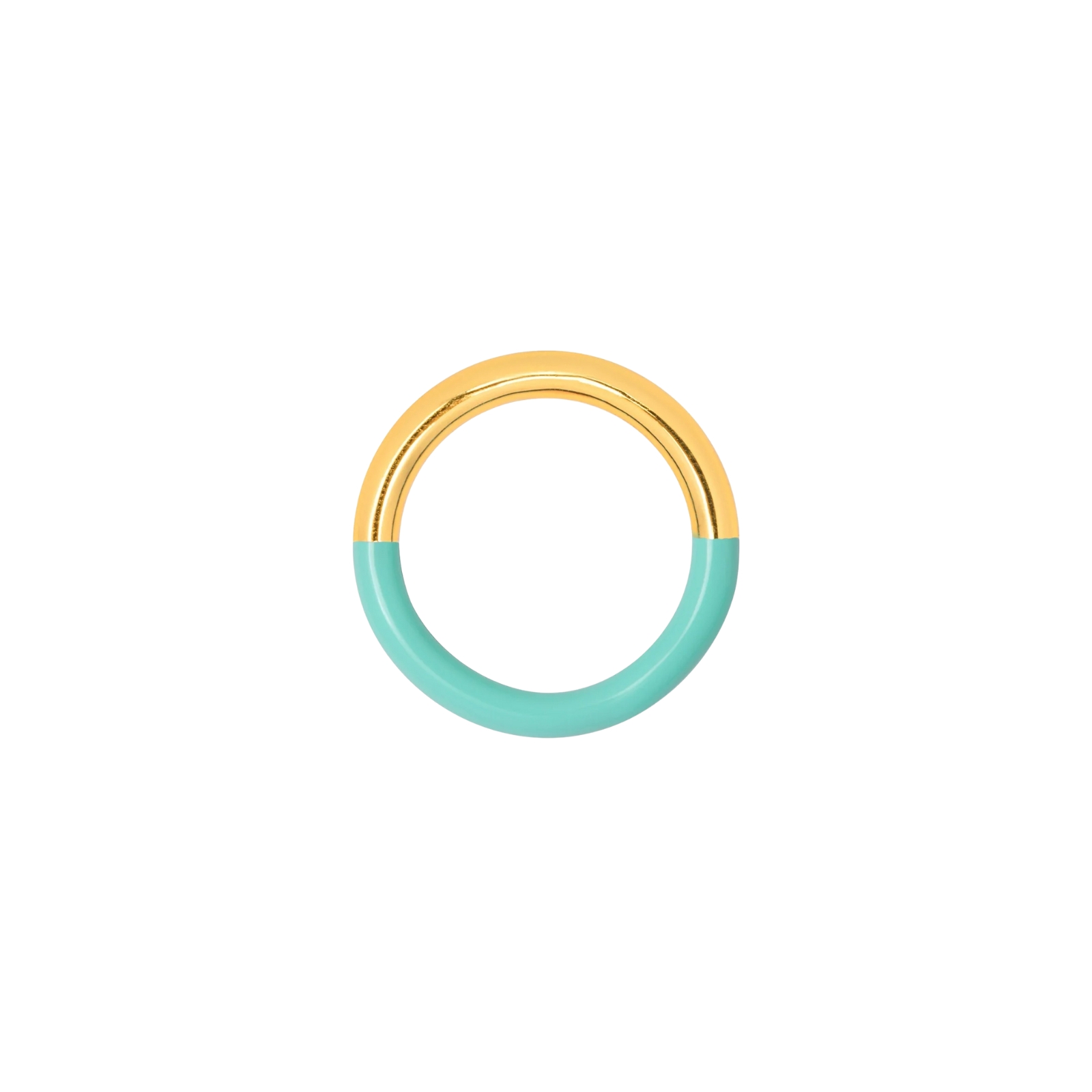 Ring Double color Guld/mint 18 mm