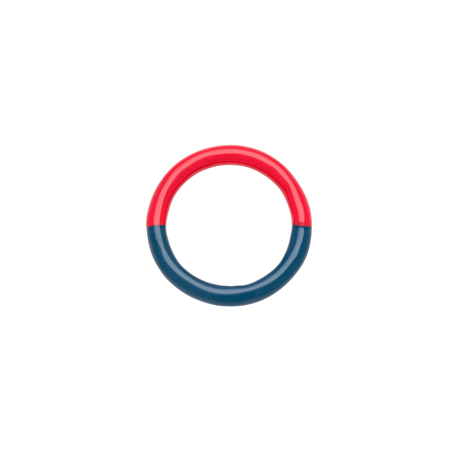 Ring Double color Blue/Coral 17,5 mm