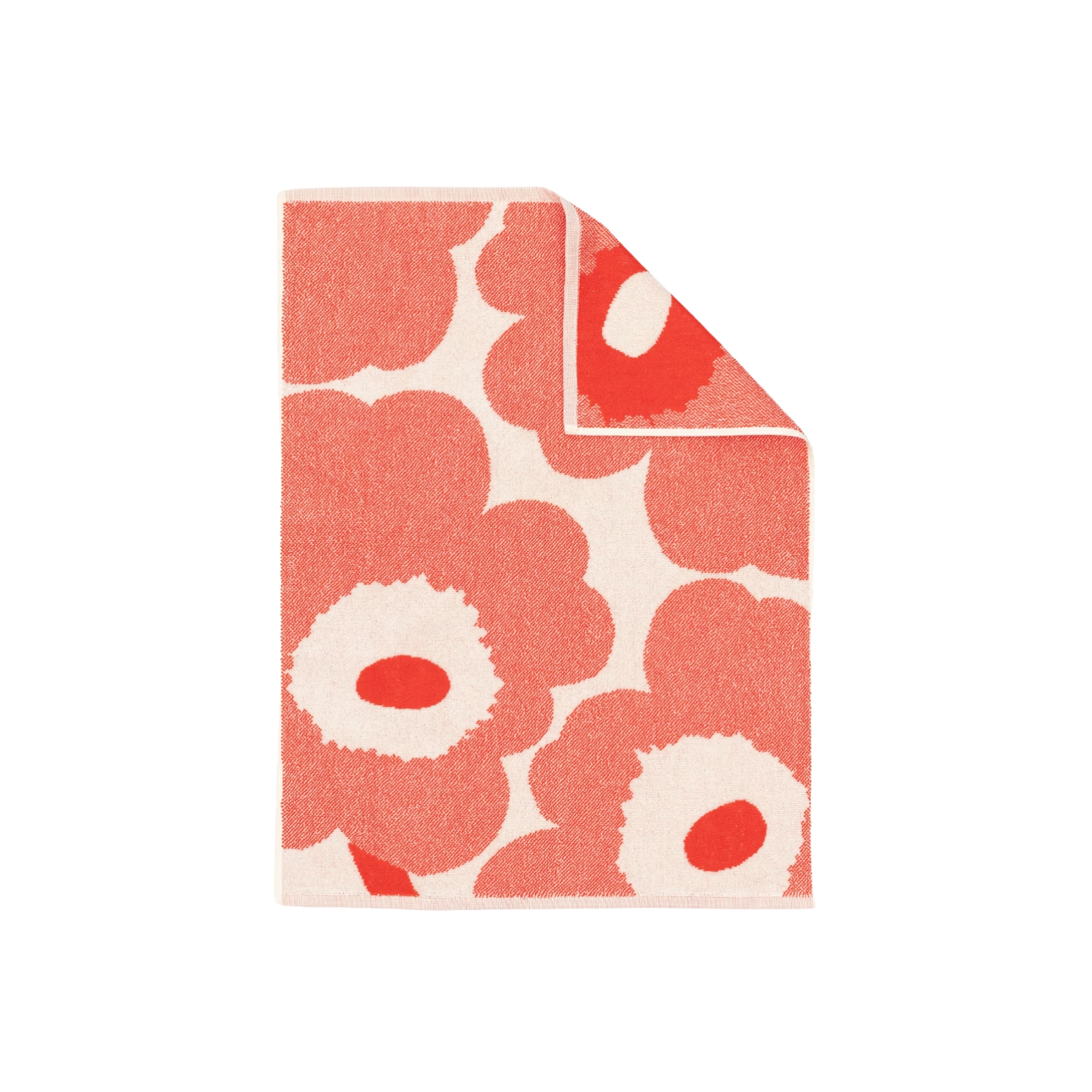 Handduk Unikko 50x70 cm orange/off white