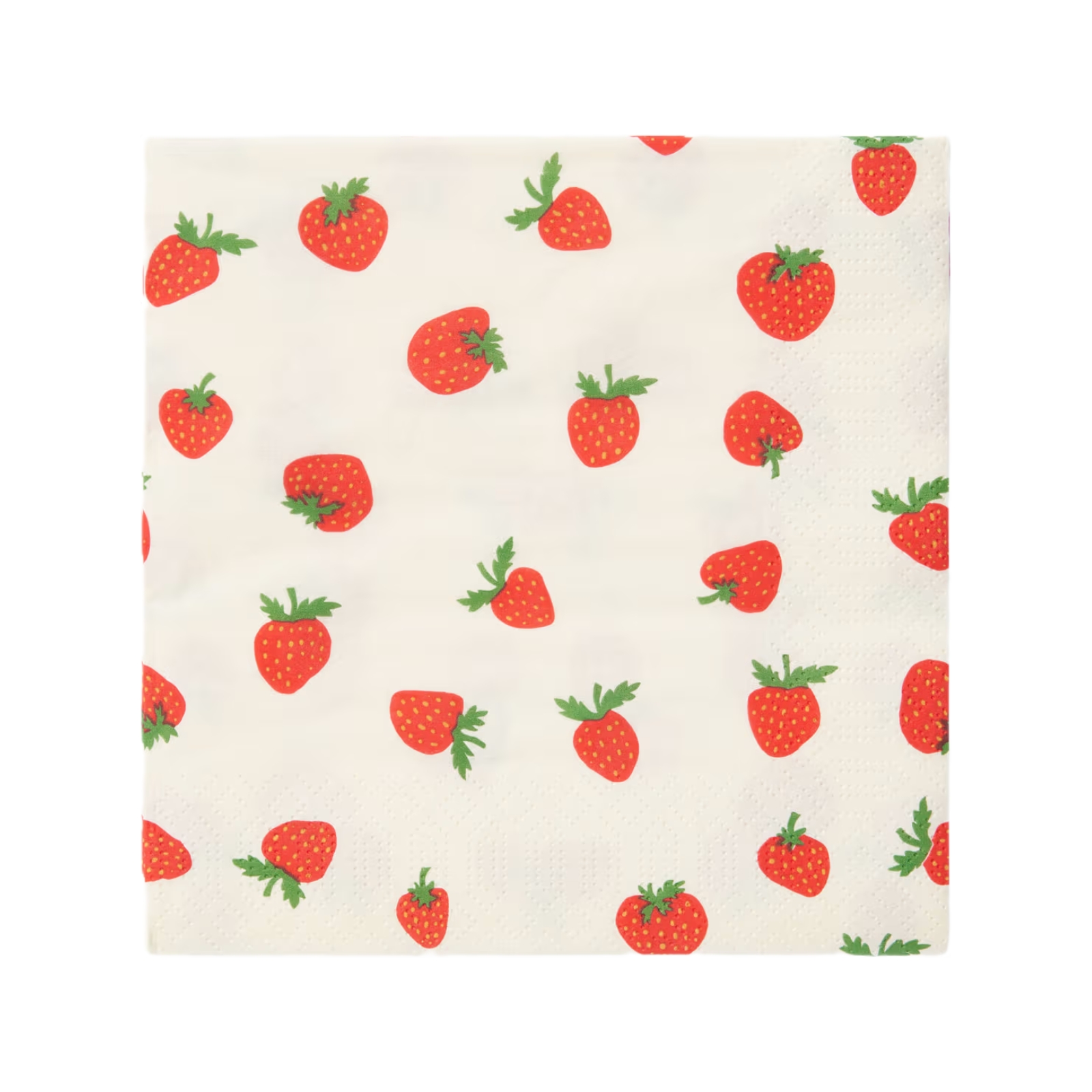 Pappersservett Strawberry 33x33 cm Röd