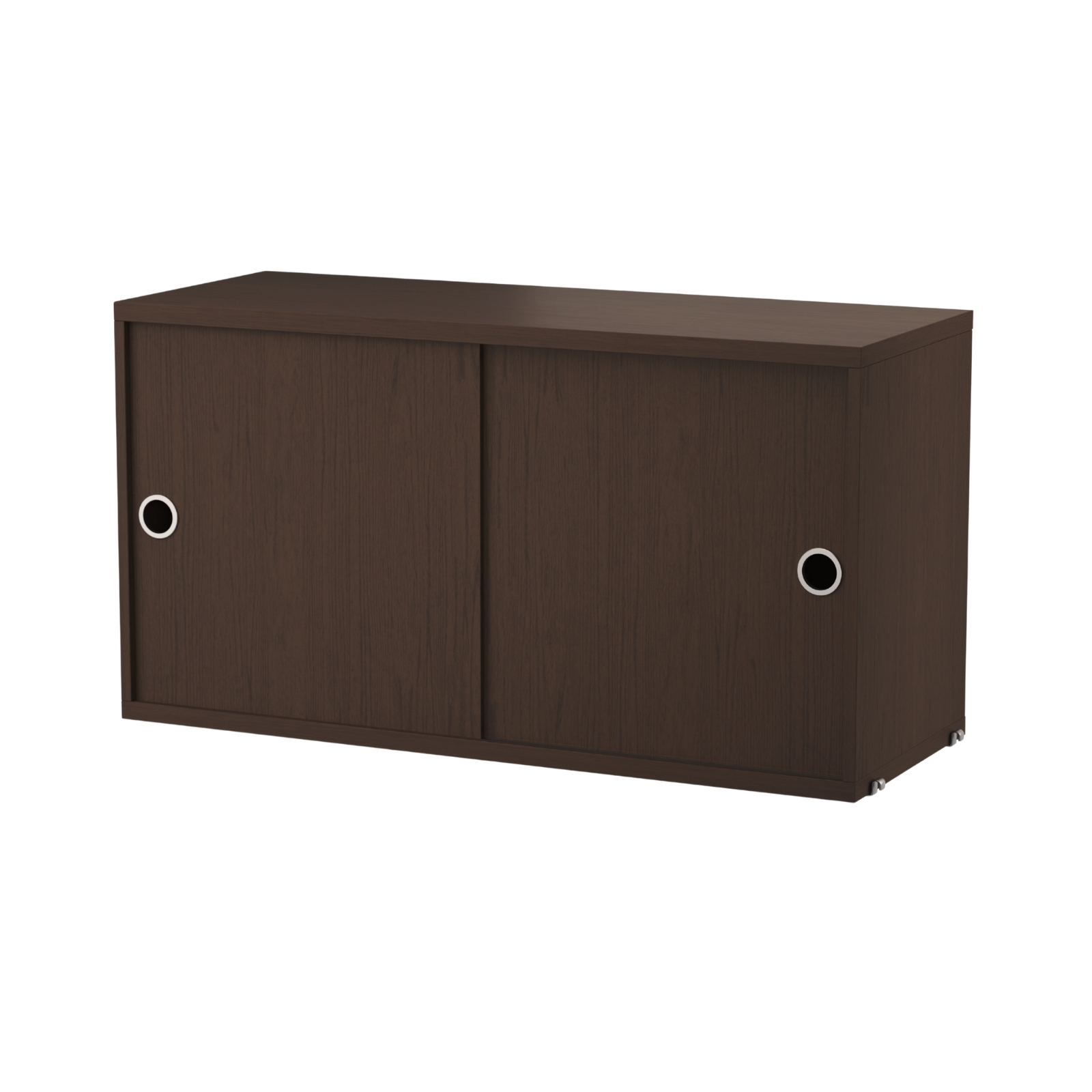 Skåp m skjutdörrar 78x30x42 Mörk EK
