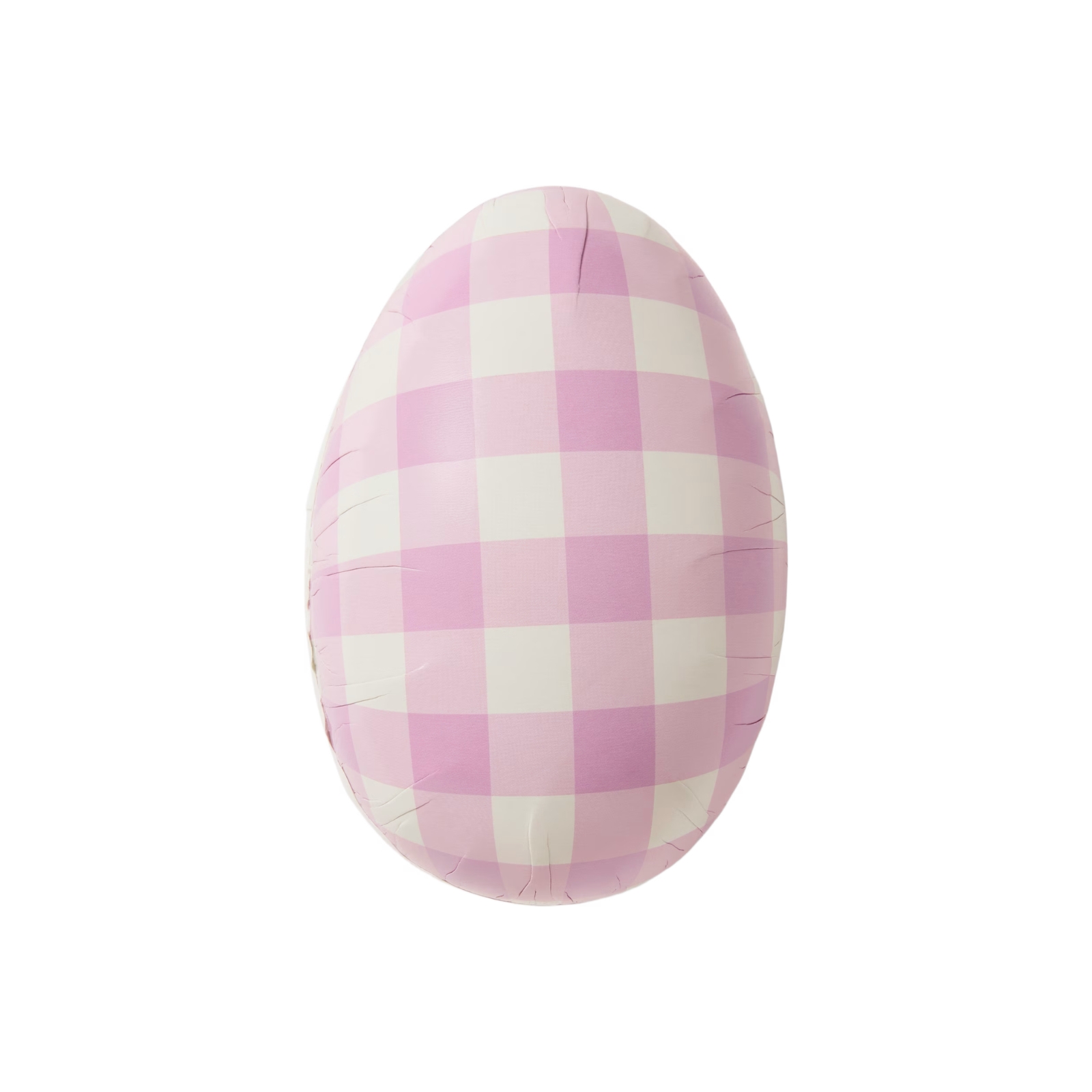Påskägg papper 15 cm Gingham rosa/vit