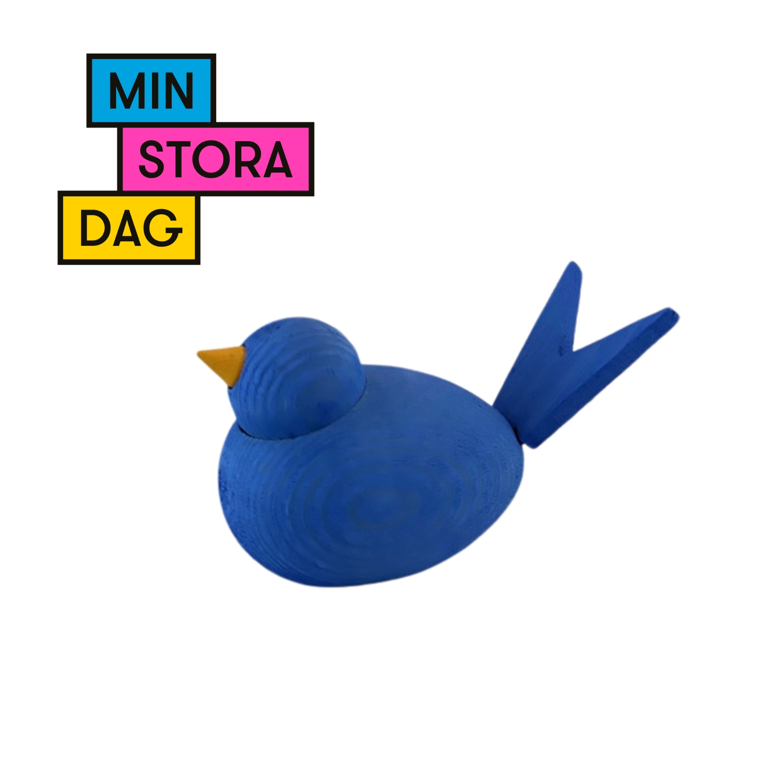 Fågel Trä Blå