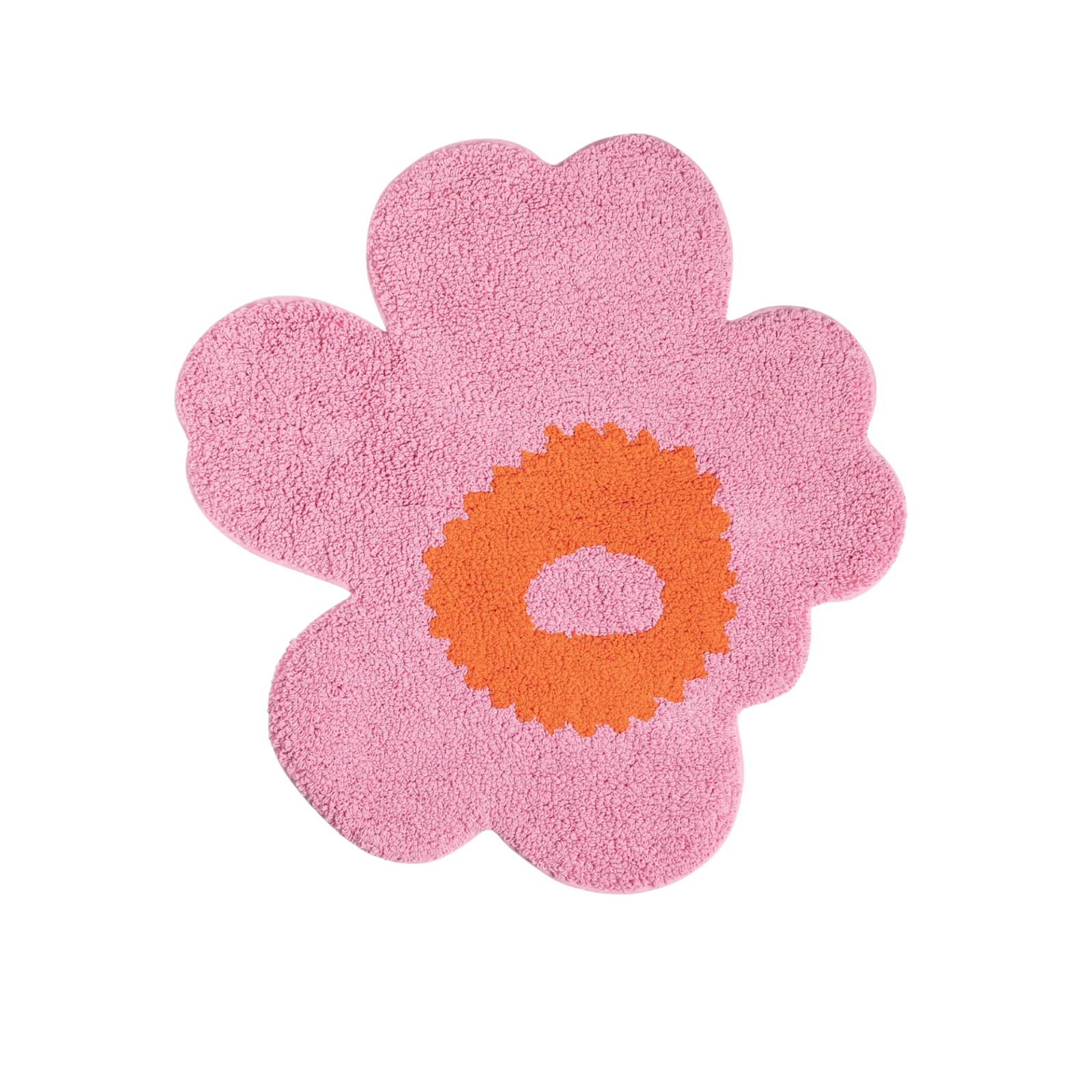 Badrumsmatta Unikko 73x74 cm orange/rosa
