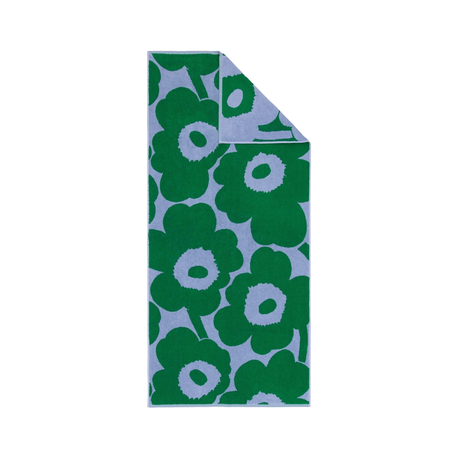 Handduk Unikko 70x150 cm Ljusblå/grön