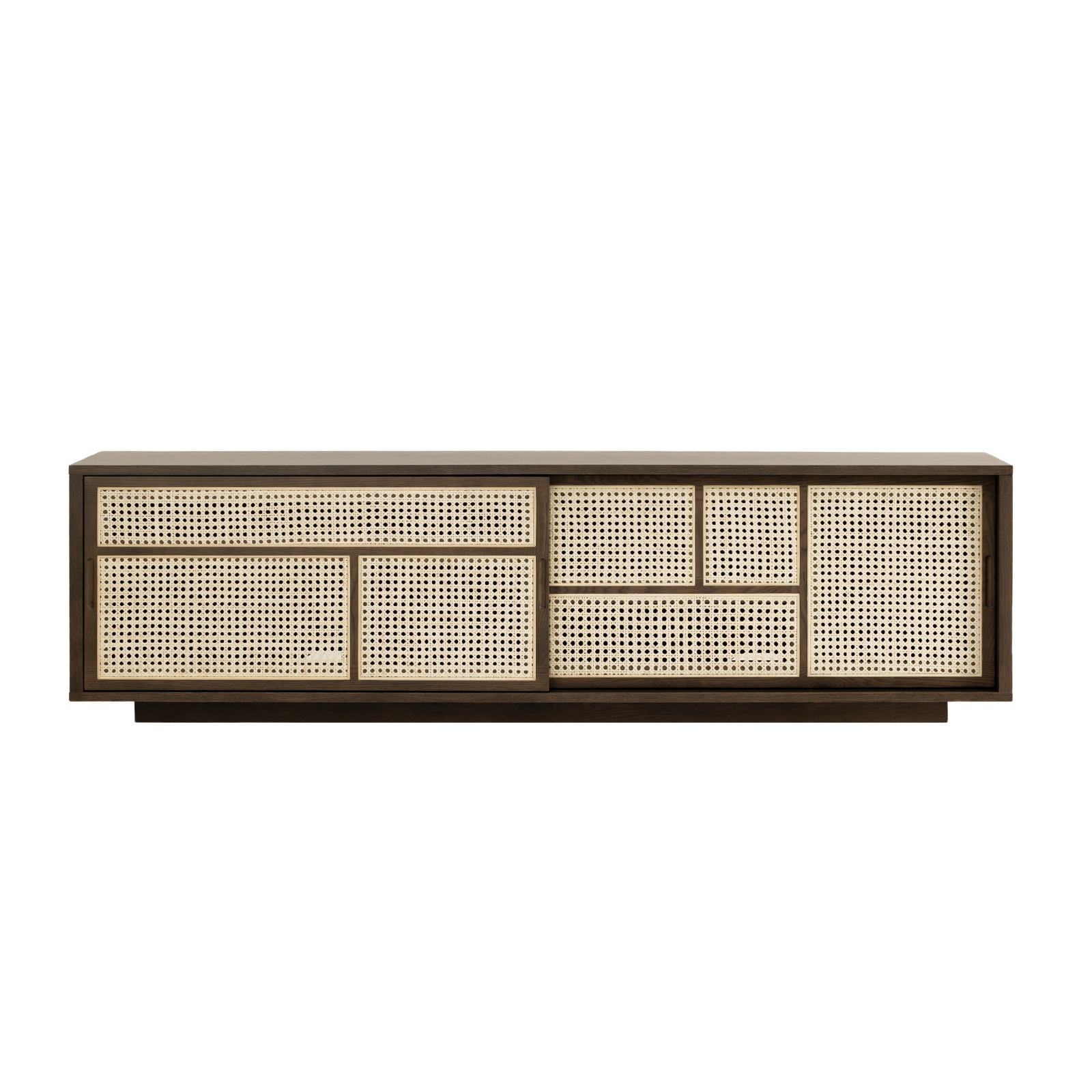 Sidobord l&aring;g Air, M&ouml;rk Ek, Cane