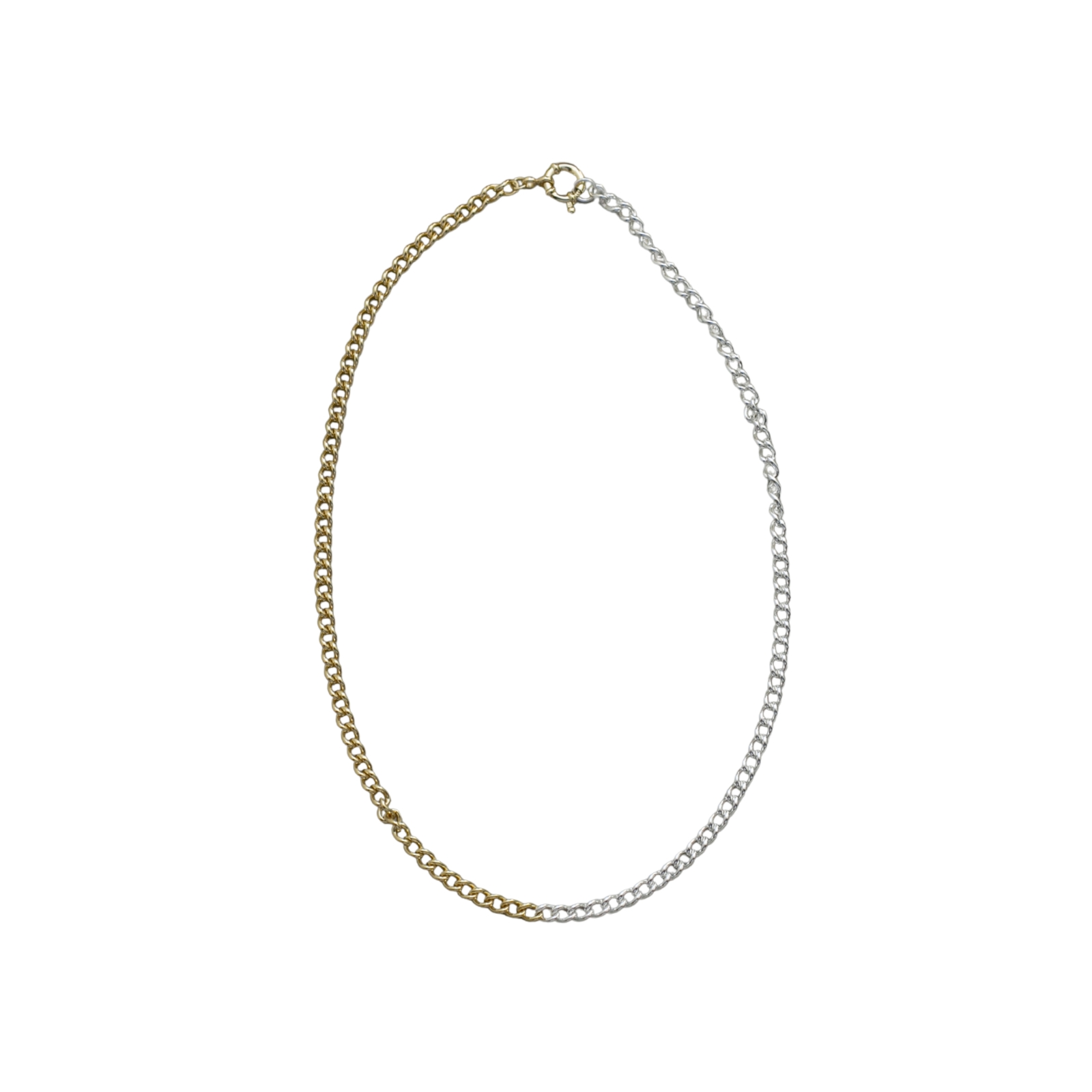 Halsband Fusion 45 cm silver/guld