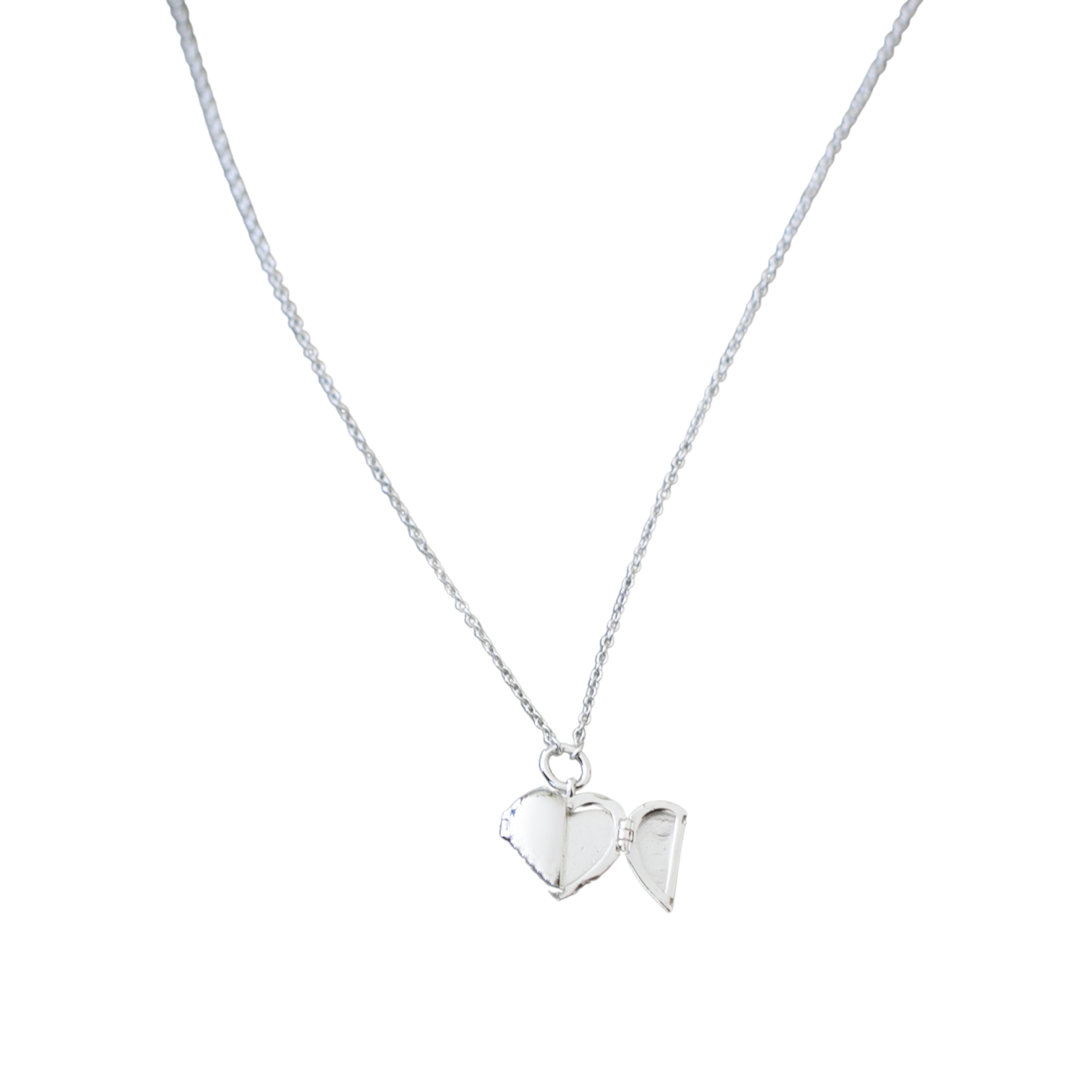 Halsband Hjärta medaljong silver