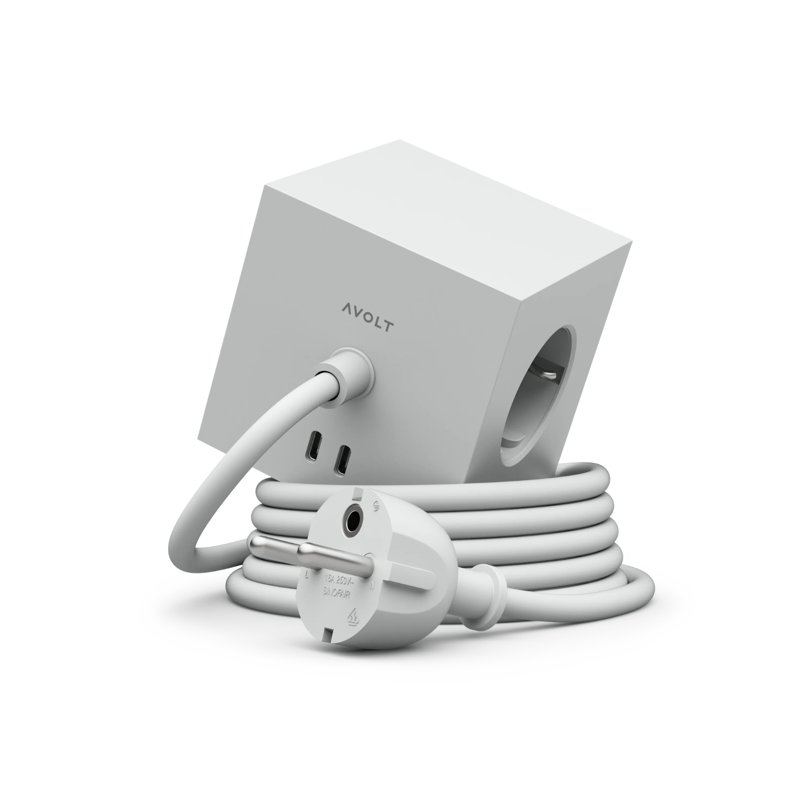Grenuttag Square 1 USB-C 30W 1,8 m Gotland Gray
