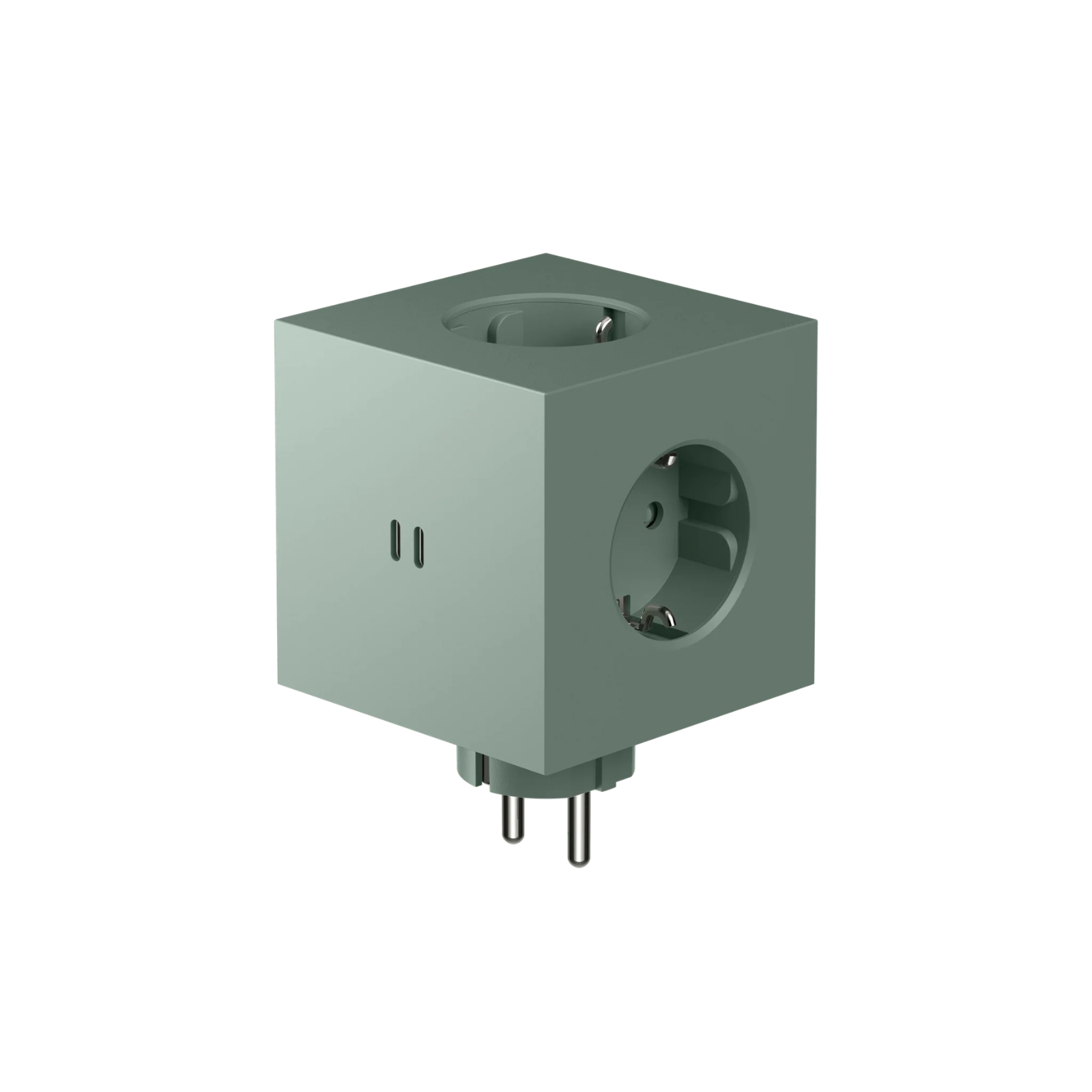 Förgreningsuttag Square 2 USB-C Oak Green