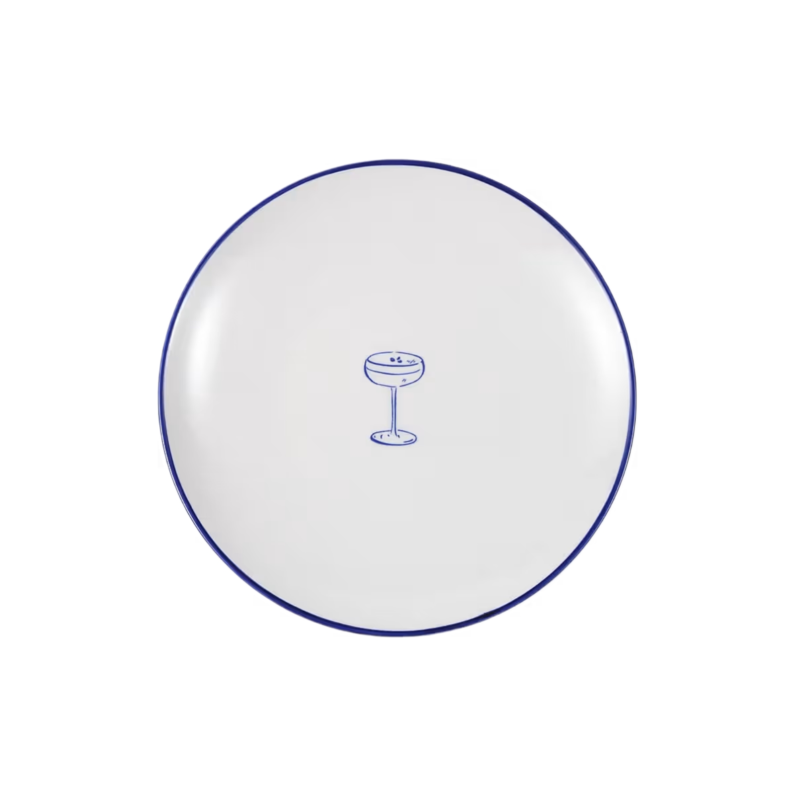 Assiette Parisa Cocktail 19 cm vit/blå
