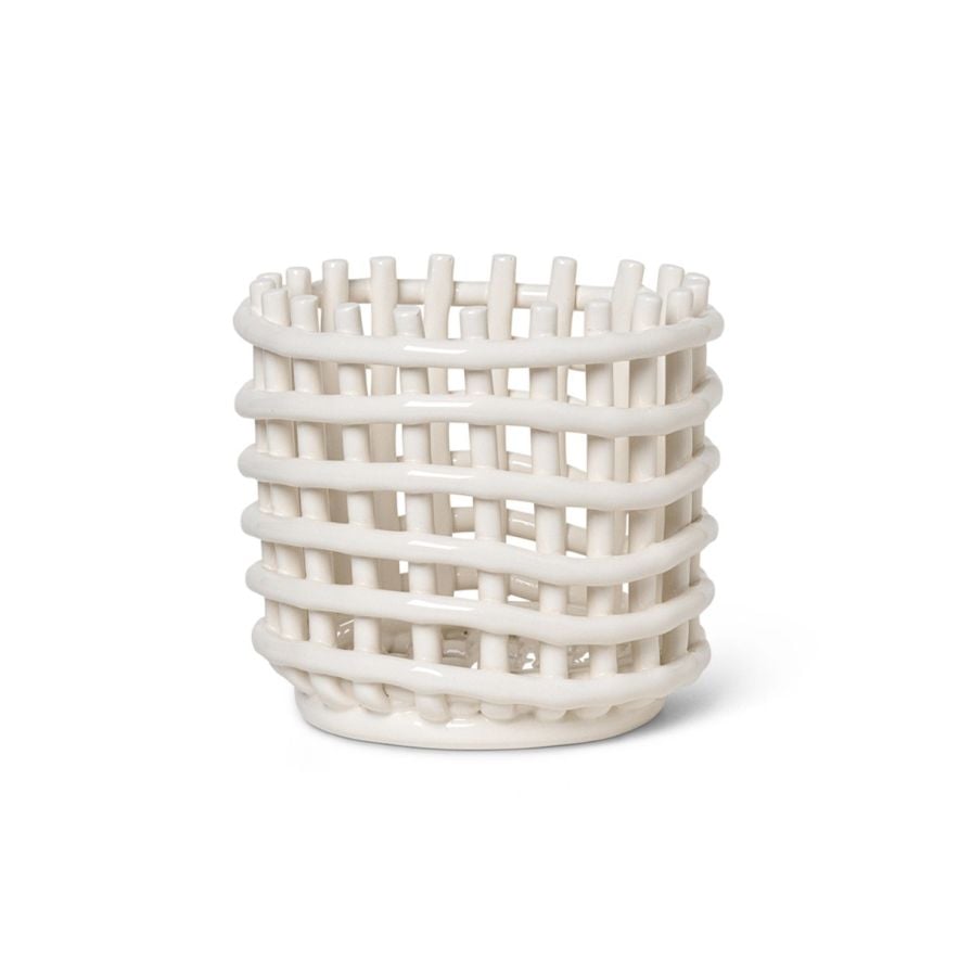 Ferm Living Korg i Keramik Off White