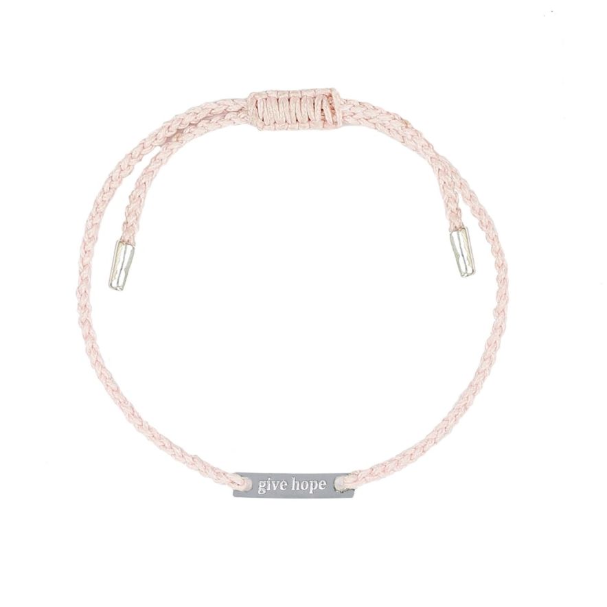 Syster P ARMBAND GIVE HOPE tråd/silver Pink