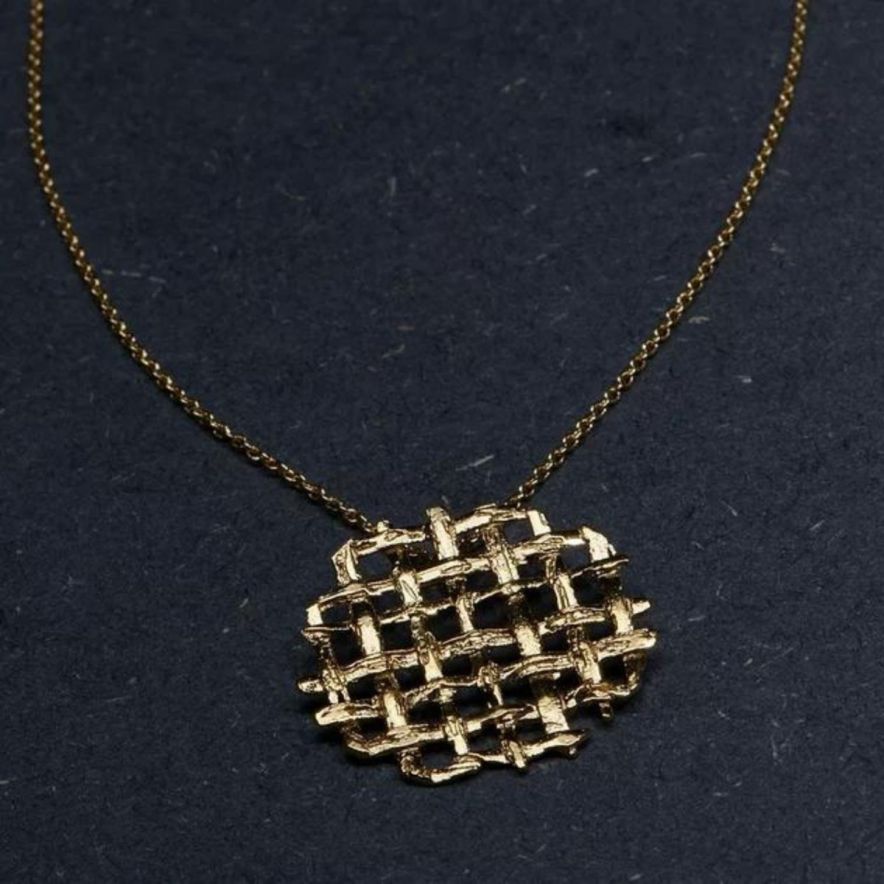 Studio Böja Halsband Mesh rund guld