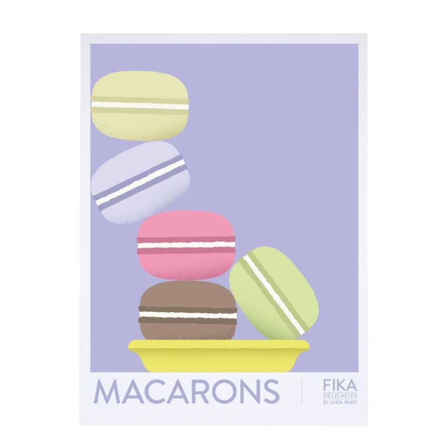 Linda Pabst Fikaposter Macarons 30×40