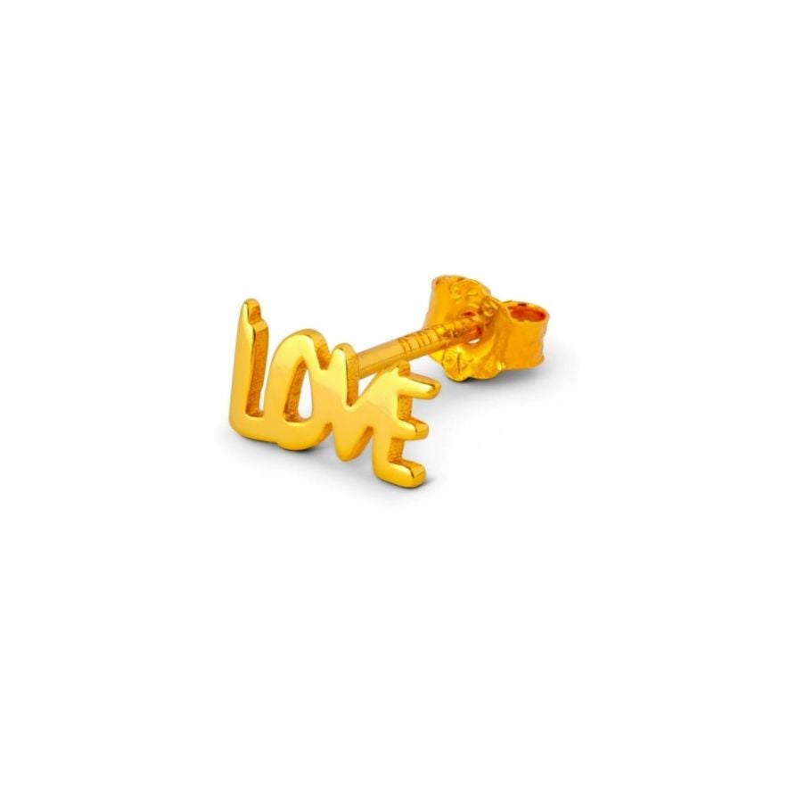 Lulu Copenhagen Örhänge Word – Love 1 st Guld