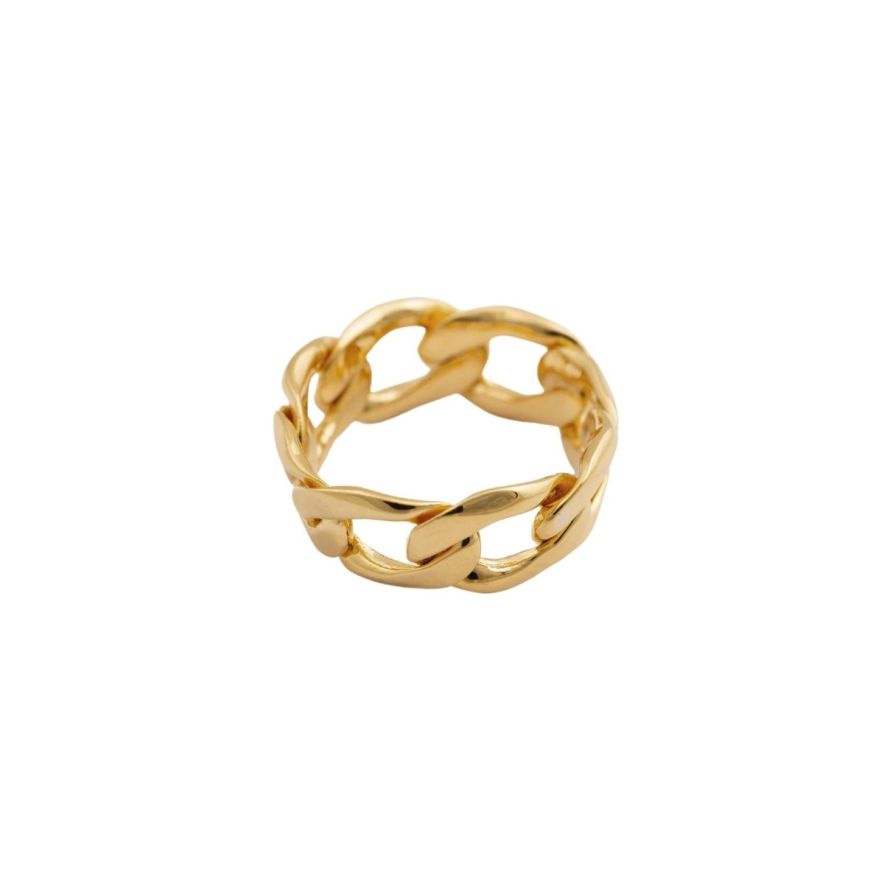 Syster P Ring Links Curb Chain Guld 16mm