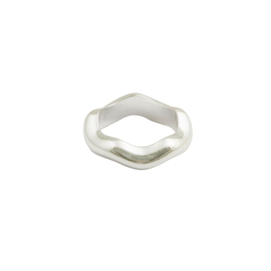 Syster P Ring Bolded Wavy Silver 16mm