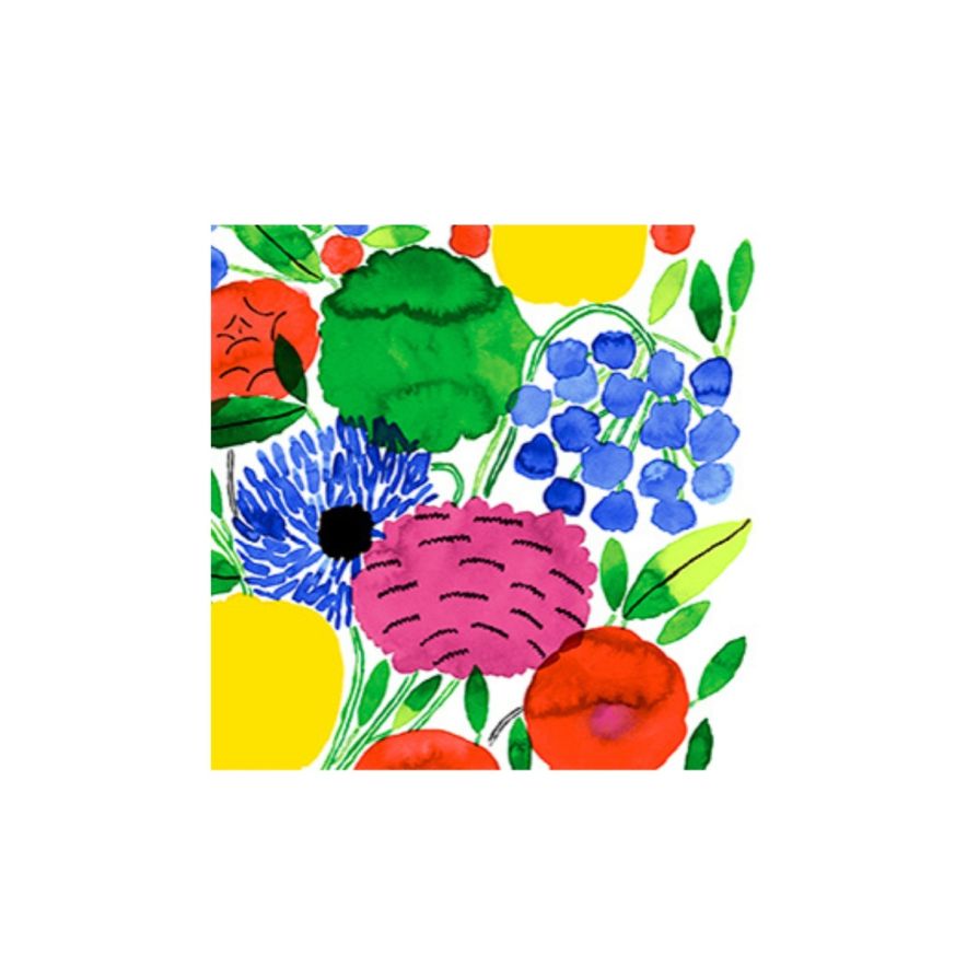 Marimekko Servett Sitruunapuu blommor 33 cm Multi