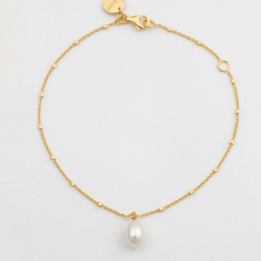 Syster P Armband Treasure Single Pearl Guld