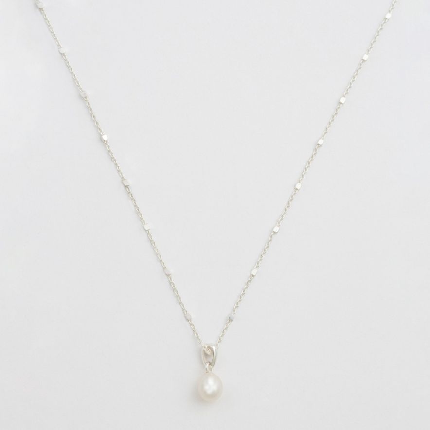 Syster P Halsband Treasure Single Pearl Silver