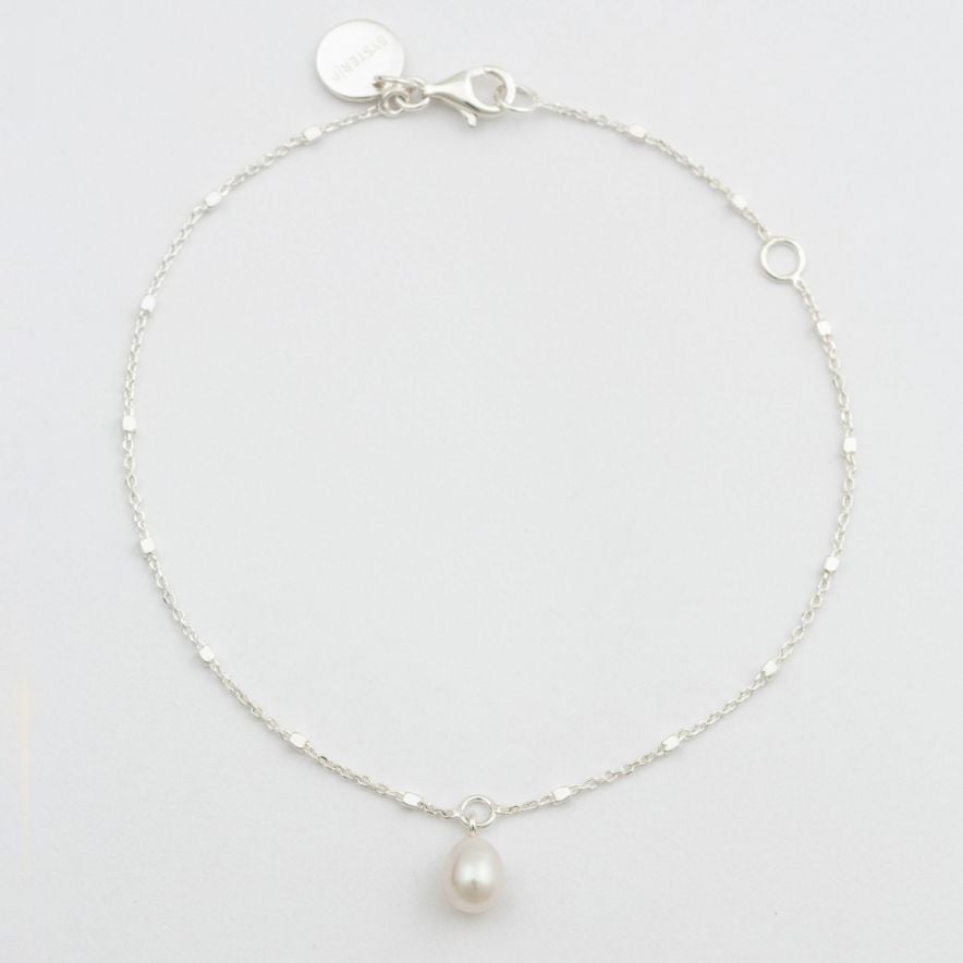 Syster P Armband Treasure Single Pearl Silver