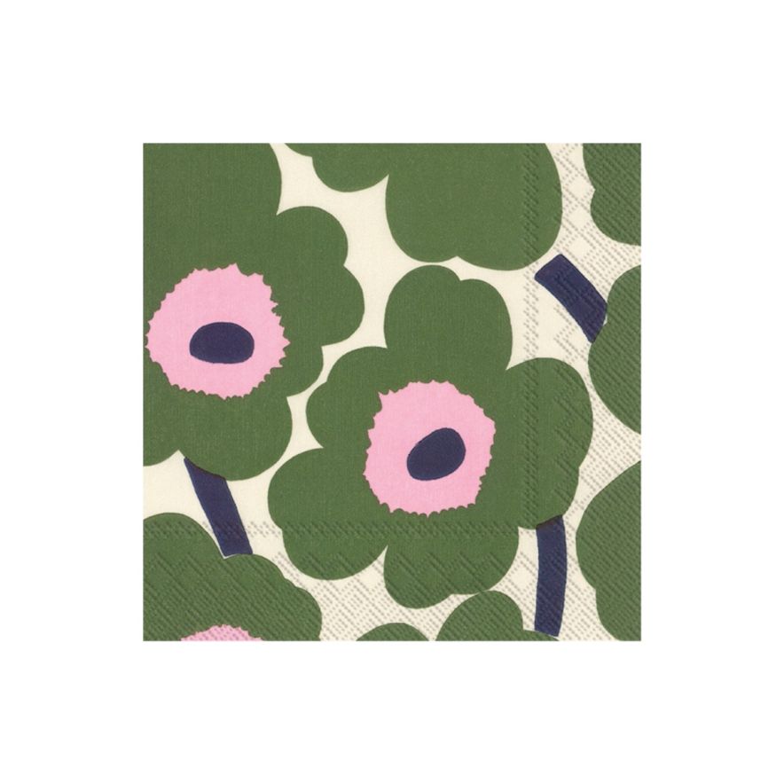 Marimekko Servett Unikko 33 cm Mörkgrön