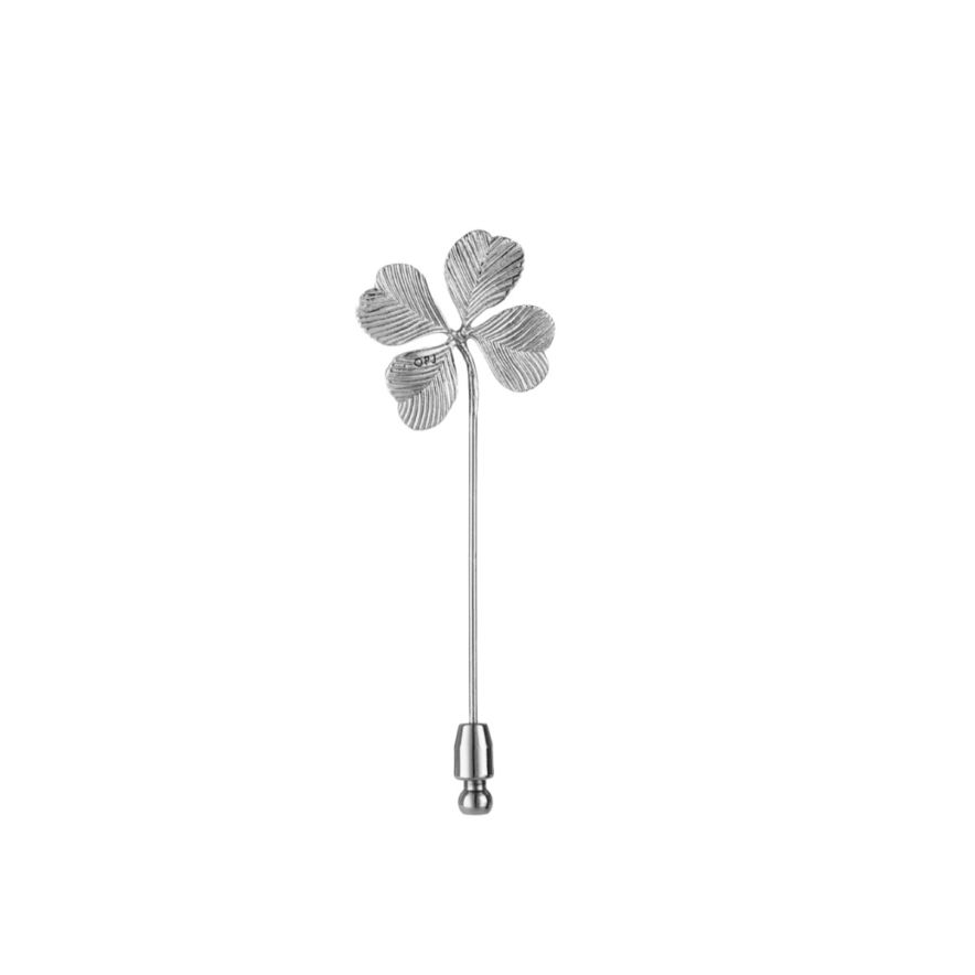 O.P Jewellery Brosch Four Leaf Clover Pin