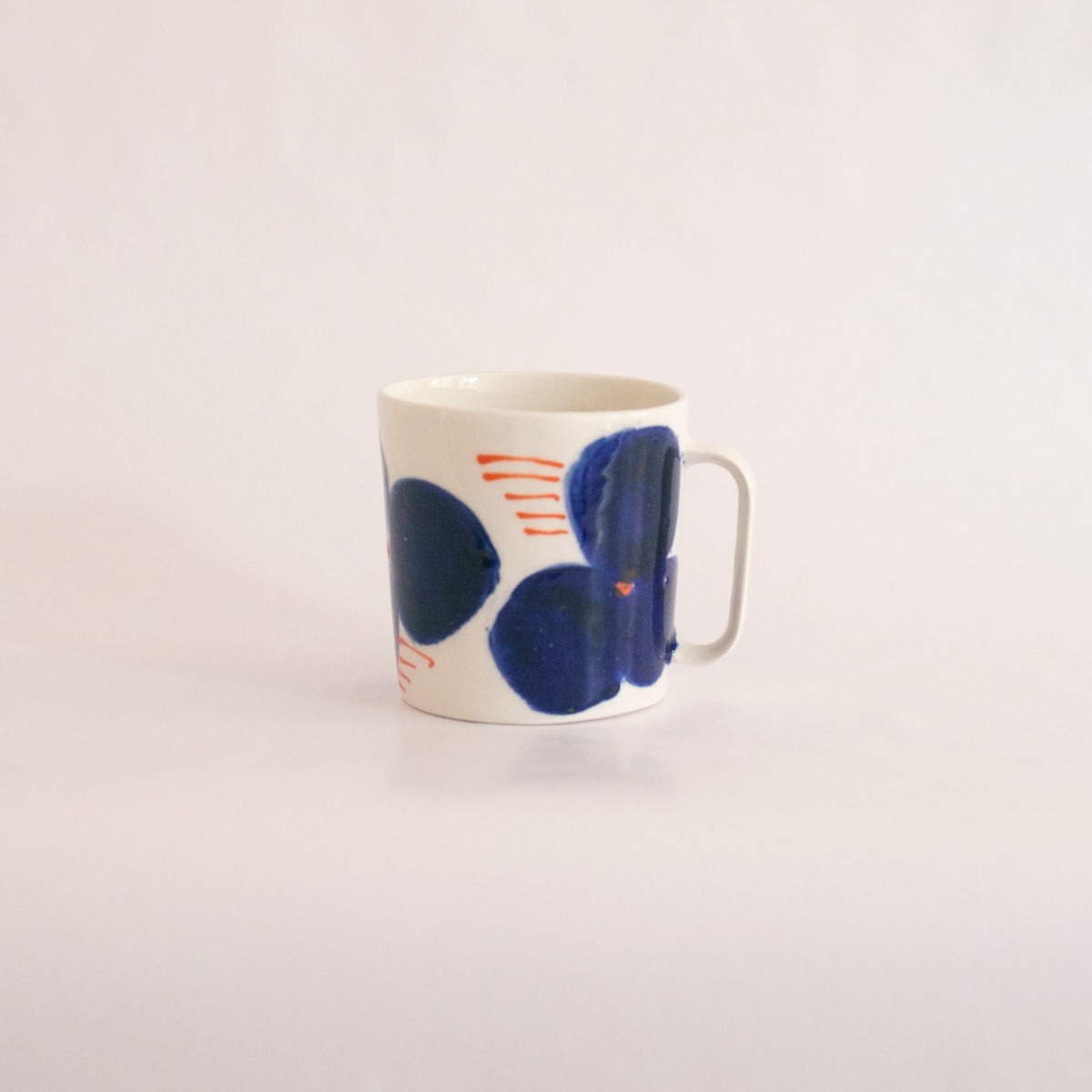Kaffekopp 25 ml blom blå/orange streckproduktzoombild #3