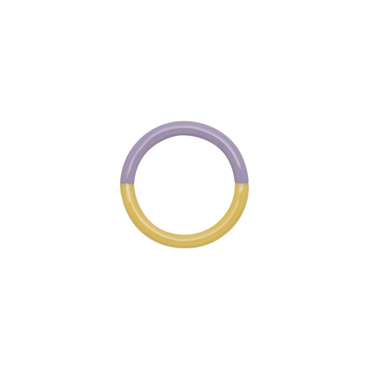 Läs mer om Lulu Copenhagen Ring Double color emalj gul/lila 18
